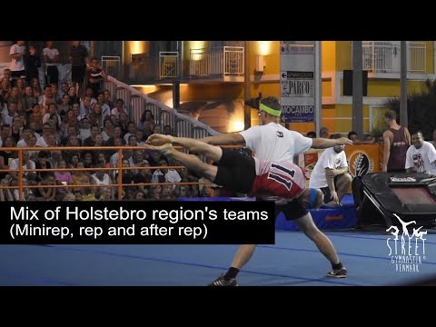Tumbling and trampoline with a mix of all the DGI Holstebroegnens rep hold to Festival del Sol