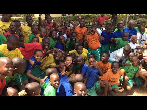 Gymnastics workshop with Cecilie and Nicoline at St. Peters School, Kampala, Uganda